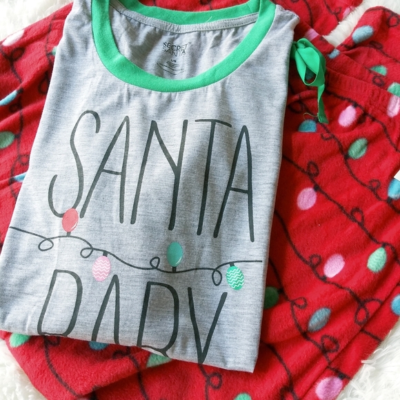 🎯🎯SALE🎯🎯NWT Santa Baby Christmas Pajamas Set Sz Large - Picture 2 of 4